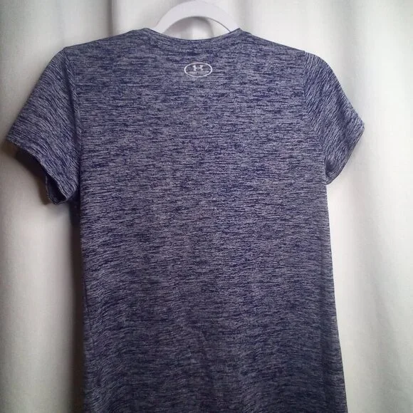 Under Armour Shirt Women S ? V-neck Short Sleeve Active Athletic Blue - Picture 5 of 16